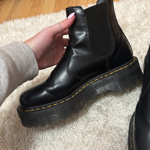 Dr. Martens Black Platform Chelsea Boots - Picture 6 of 7